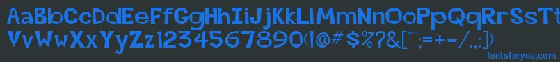 BeatsvilleRegular Font – Blue Fonts on Black Background