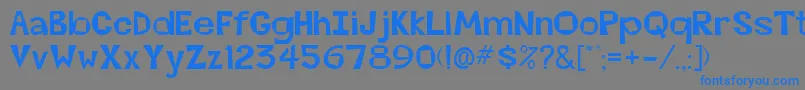 BeatsvilleRegular Font – Blue Fonts on Gray Background