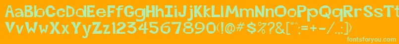 BeatsvilleRegular Font – Green Fonts on Orange Background