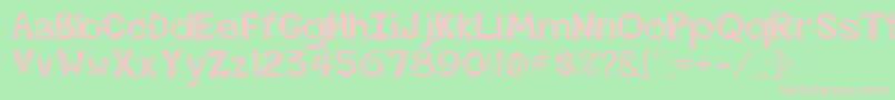 BeatsvilleRegular Font – Pink Fonts on Green Background