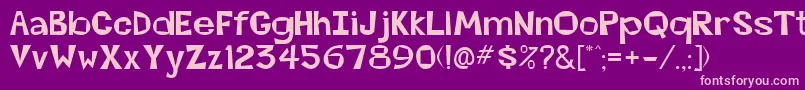 BeatsvilleRegular Font – Pink Fonts on Purple Background