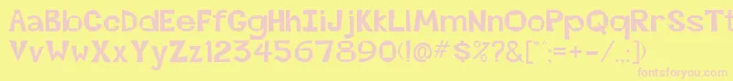 BeatsvilleRegular Font – Pink Fonts on Yellow Background