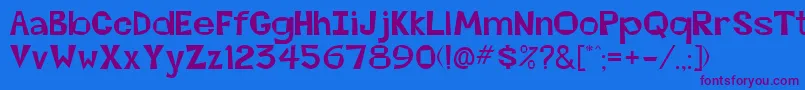BeatsvilleRegular Font – Purple Fonts on Blue Background