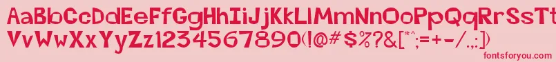 More about BeatsvilleRegular Font BeatsvilleRegular Font – Red Fonts on Pink Background