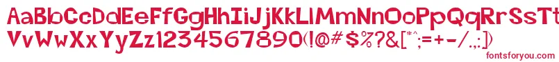 BeatsvilleRegular Font – Red Fonts on White Background