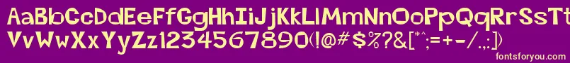 BeatsvilleRegular Font – Yellow Fonts on Purple Background