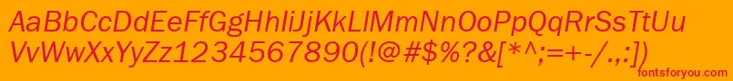 fuente FranklingothbookgttItalic – Fuentes Rojas Sobre Fondo Naranja