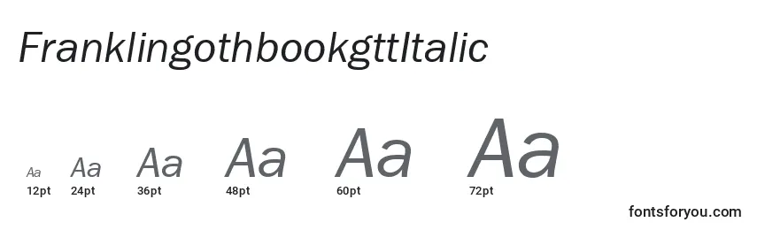 Размеры шрифта FranklingothbookgttItalic