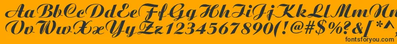 Boyarskyc Font – Black Fonts on Orange Background