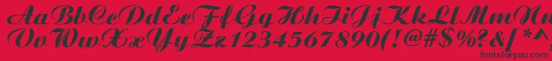 Boyarskyc Font – Black Fonts on Red Background