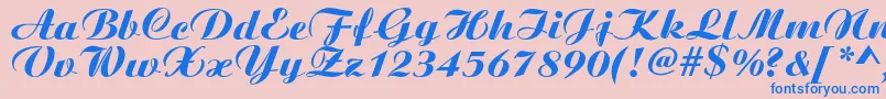 Boyarskyc Font – Blue Fonts on Pink Background