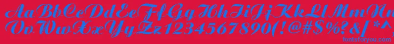 More about Boyarskyc Font Boyarskyc Font – Blue Fonts on Red Background