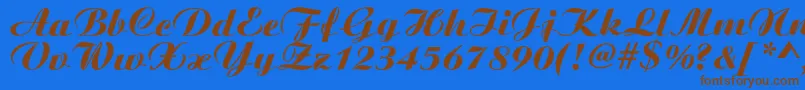 Boyarskyc Font – Brown Fonts on Blue Background