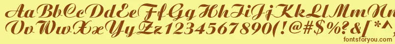 Boyarskyc Font – Brown Fonts on Yellow Background