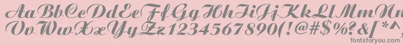 Boyarskyc Font – Gray Fonts on Pink Background