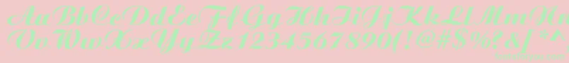 Boyarskyc Font – Green Fonts on Pink Background