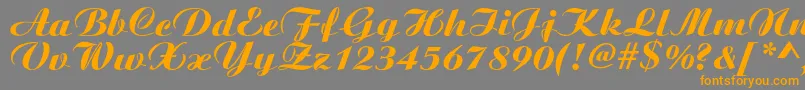 Boyarskyc Font – Orange Fonts on Gray Background