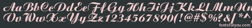 Boyarskyc Font – Pink Fonts on Black Background