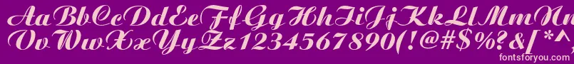 Boyarskyc Font – Pink Fonts on Purple Background