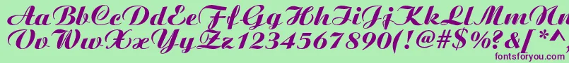 Boyarskyc Font – Purple Fonts on Green Background