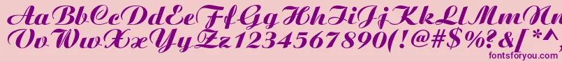 Boyarskyc Font – Purple Fonts on Pink Background