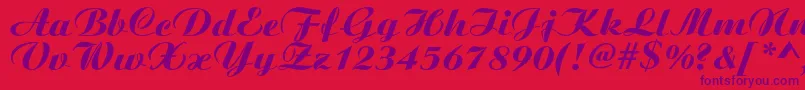 Boyarskyc Font – Purple Fonts on Red Background