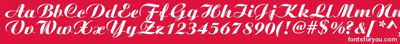 Boyarskyc Font – White Fonts on Red Background