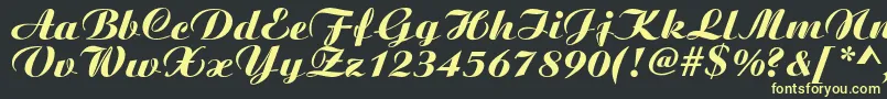 Boyarskyc Font – Yellow Fonts on Black Background