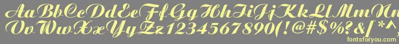 Boyarskyc Font – Yellow Fonts on Gray Background