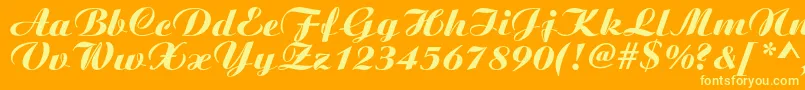 Boyarskyc Font – Yellow Fonts on Orange Background