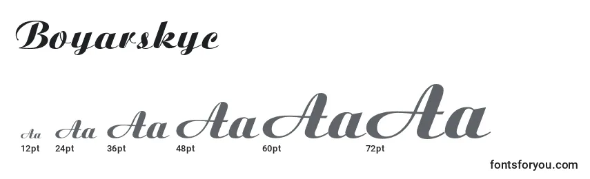Boyarskyc Font Sizes