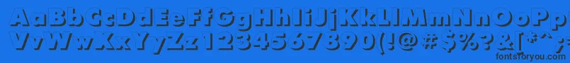 FuturisxshadowcttRegular Font – Black Fonts on Blue Background