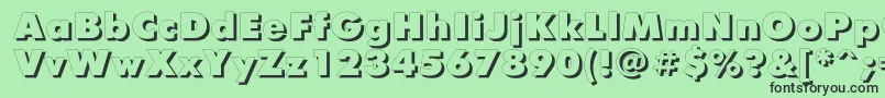 FuturisxshadowcttRegular Font – Black Fonts on Green Background