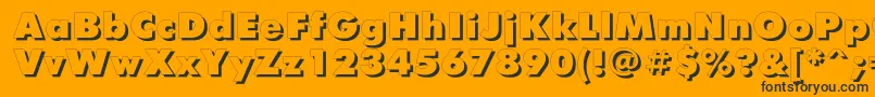FuturisxshadowcttRegular Font – Black Fonts on Orange Background