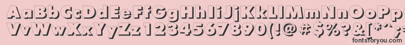 FuturisxshadowcttRegular Font – Black Fonts on Pink Background