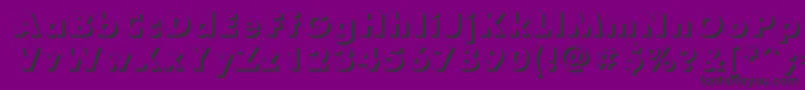 フォントFuturisxshadowcttRegular – 紫の背景に黒い文字