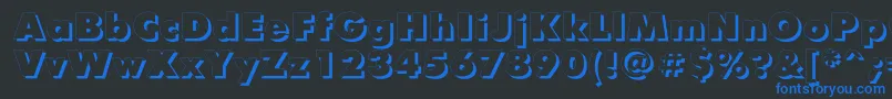 FuturisxshadowcttRegular Font – Blue Fonts on Black Background