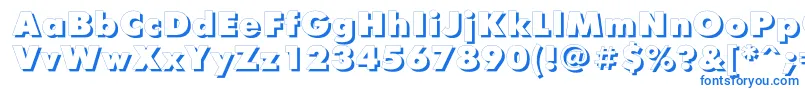 FuturisxshadowcttRegular-fontti – siniset fontit valkoisella taustalla
