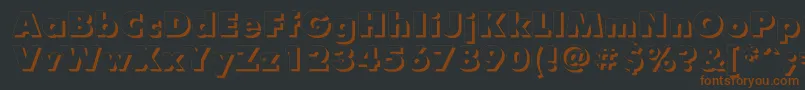 Шрифт FuturisxshadowcttRegular – коричневые шрифты на чёрном фоне