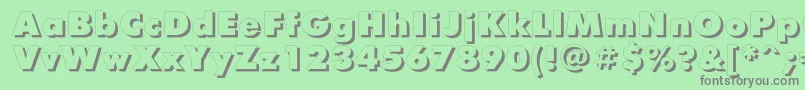 FuturisxshadowcttRegular Font – Gray Fonts on Green Background