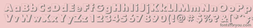 フォントFuturisxshadowcttRegular – ピンクの背景に灰色の文字