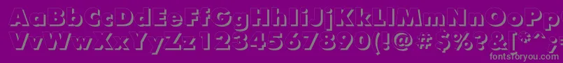 FuturisxshadowcttRegular Font – Gray Fonts on Purple Background
