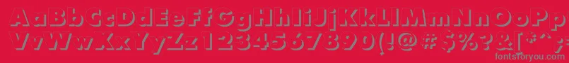 Шрифт FuturisxshadowcttRegular – серые шрифты на красном фоне