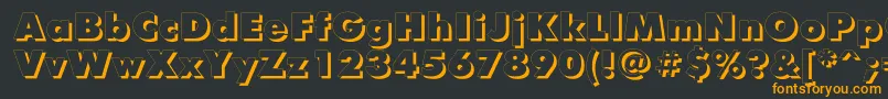 フォントFuturisxshadowcttRegular – 黒い背景にオレンジの文字