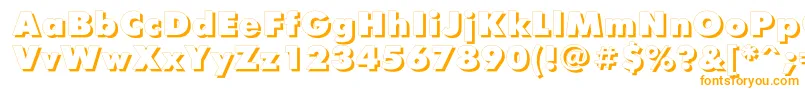 FuturisxshadowcttRegular-Schriftart – Orangefarbene Schriften auf weißem Hintergrund