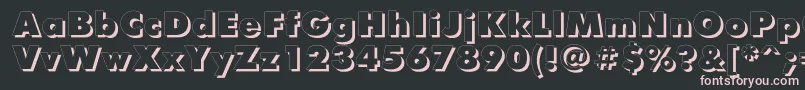 FuturisxshadowcttRegular Font – Pink Fonts on Black Background