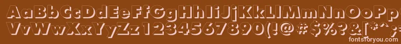 FuturisxshadowcttRegular-fontti – vaaleanpunaiset fontit ruskealla taustalla