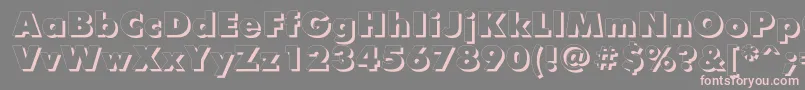 FuturisxshadowcttRegular-Schriftart – Rosa Schriften auf grauem Hintergrund