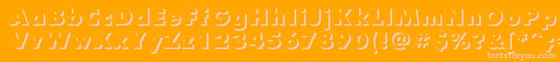 FuturisxshadowcttRegular Font – Pink Fonts on Orange Background