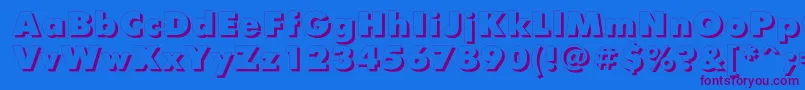 Шрифт FuturisxshadowcttRegular – фиолетовые шрифты на синем фоне